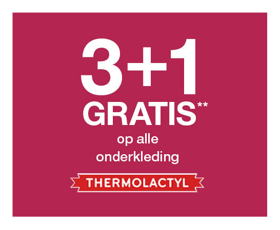 3+1 GRATIS** op alle onderkleding Thermolactyl