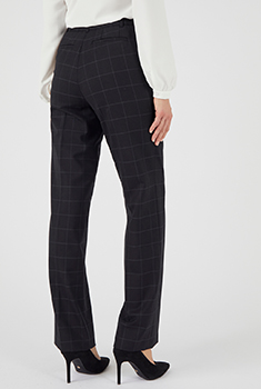 Pantalon large mélange laine bi-stretch