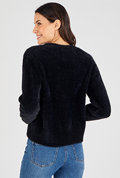Harig gebreid vest