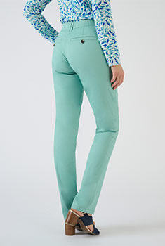 Pantalon chino coton stretch jambes fuselées
