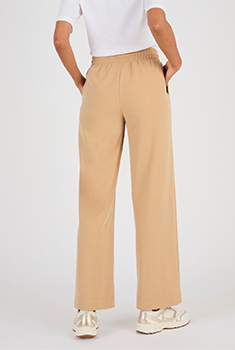 Broek wijd piqué tricot