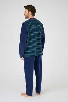 Fluwelen pyjama in katoenmix