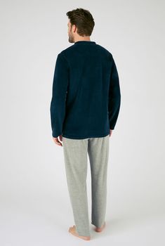 Pyjama velours mix van katoen