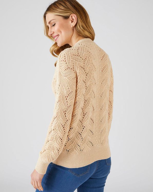Gilet maille ruban ajourée
