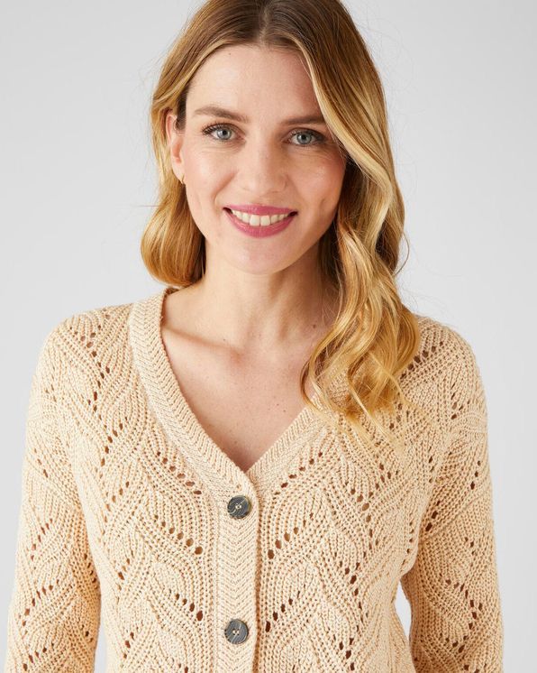 Gilet maille ruban ajourée