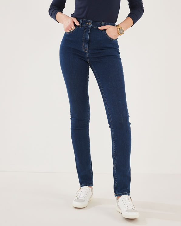 Jeans "platte buik" Perfect Fit by Damart® Slim fit, hoge taille