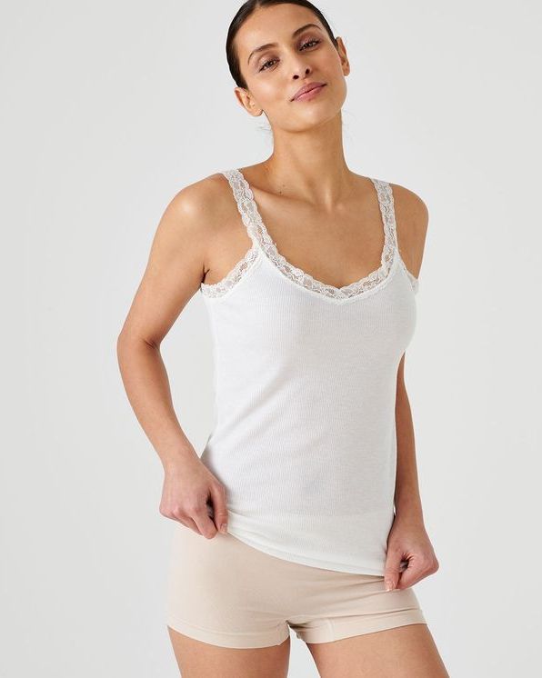 Top met kant en stretch, Thermolactyl®