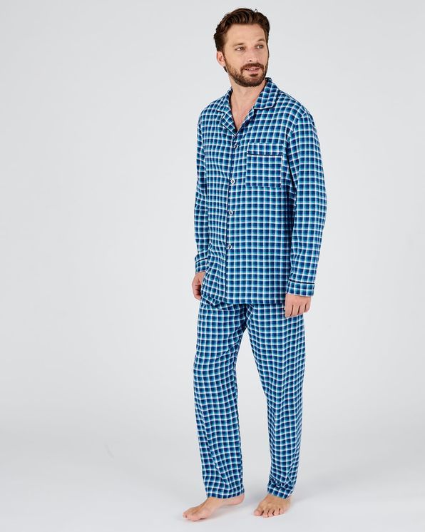 Pyjama in donzig flanel, zuiver kamkatoen