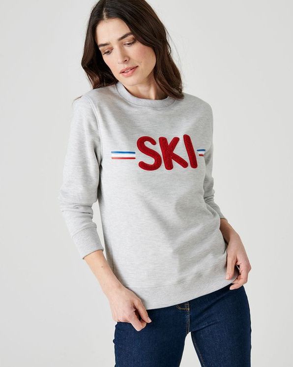 Damessweater SKI in geruwd molton, Thermolactyl®