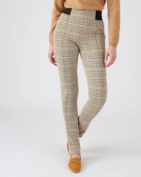 Pantalon maille milano stretch uni ou carreaux