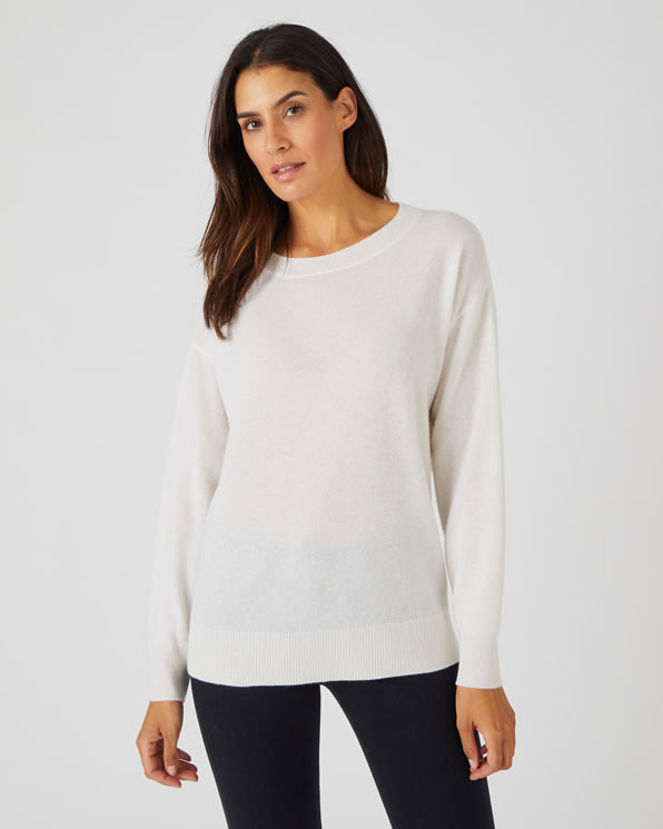 Pull pur cachemire Col rond