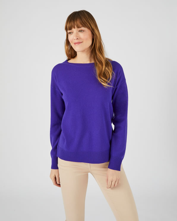 Pull pur cachemire Col rond