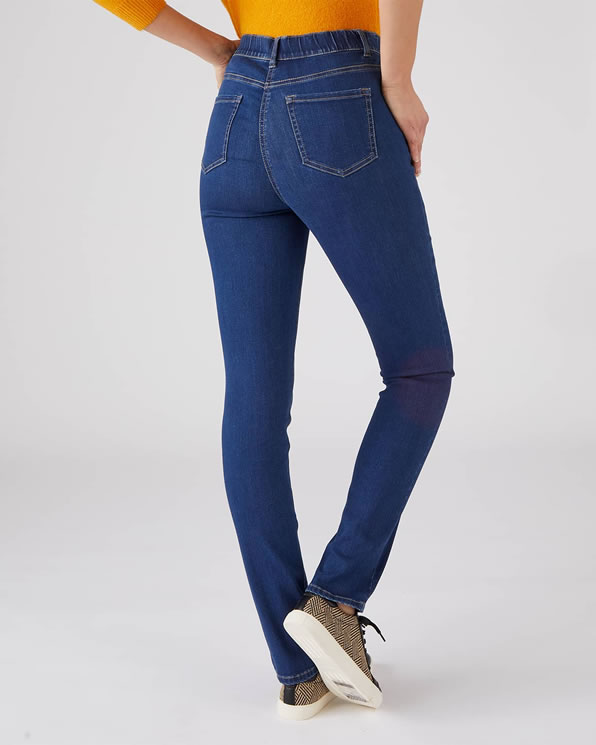 Pull-on jeans met smal toelopende pijpen, Perfect Fit by Damart