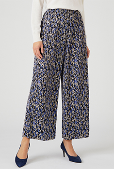 Pantalon 7/8ème maille plissée
