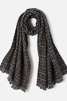 Sjaal met tweed-effect