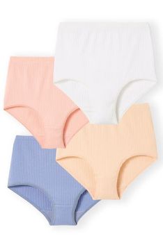 Lot de 4 culottes maxi, maille côtelée
