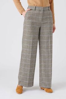 Wijde broek met ruitjes