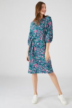 Robe à enfiler tissu imprimé fleurs