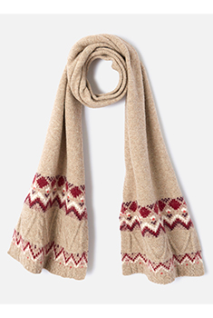 Thermolactyl sjaal van gechineerd jacquard breisel