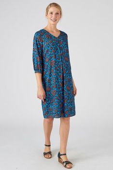 Robe-housse crêpe fluide imprimé