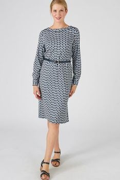 Robe graphique maille chaude stretch recyclée