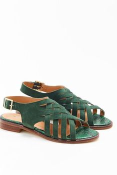 Sandales à brides croisées cuir chèvre