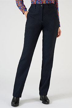 Stretchbroek met glinsterend jacquardmotief