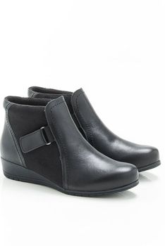 Laarsje, bovendeel in twee materialen, velcro-sluiting