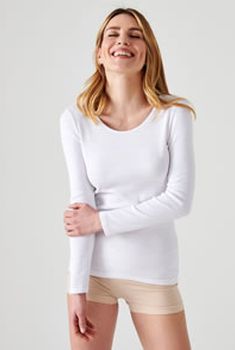 T-shirt lange mouwen Klassiek tricot Thermolactyl