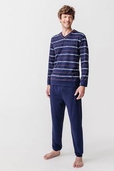 Glad katoenen nachthemd in heldere streep de meeste maten Kleding Herenkleding Pyjamas & Badjassen Jurken 