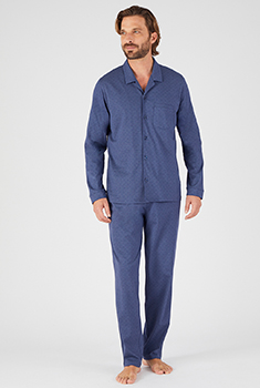 Pyjama met knopen in katoenjersey