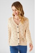 Gilet maille ruban ajourée