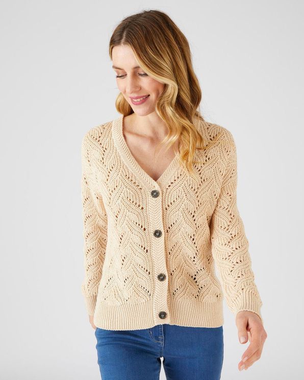 Gilet maille ruban ajourée