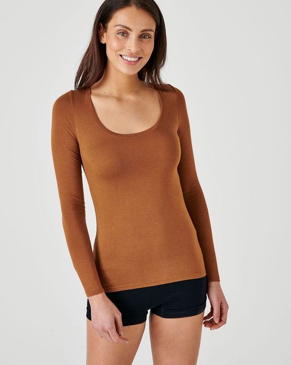 Huidskleur shirt best sale lange mouw dames