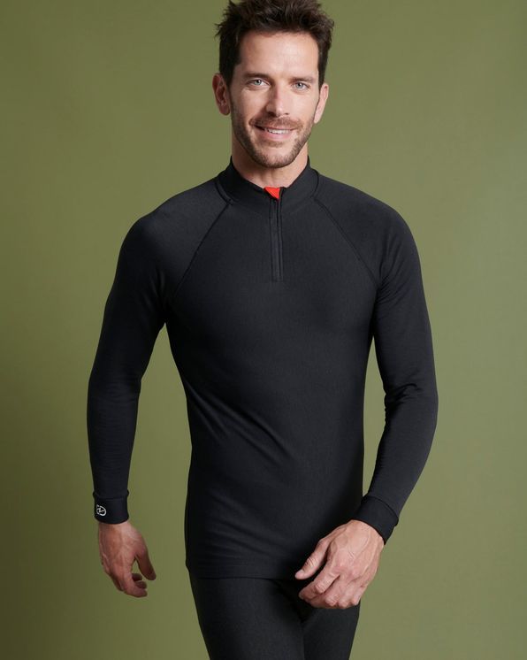 T shirt met store opstaande kraag heren