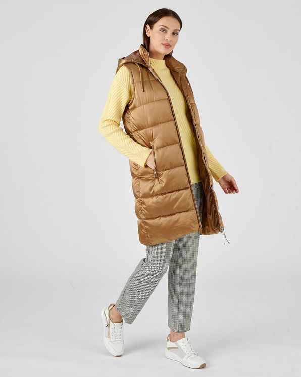 Lange bodywarmer gevoerd in Thermolactyl, gerecycleerde vezels*