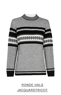 ronde hals jacquardtricot >