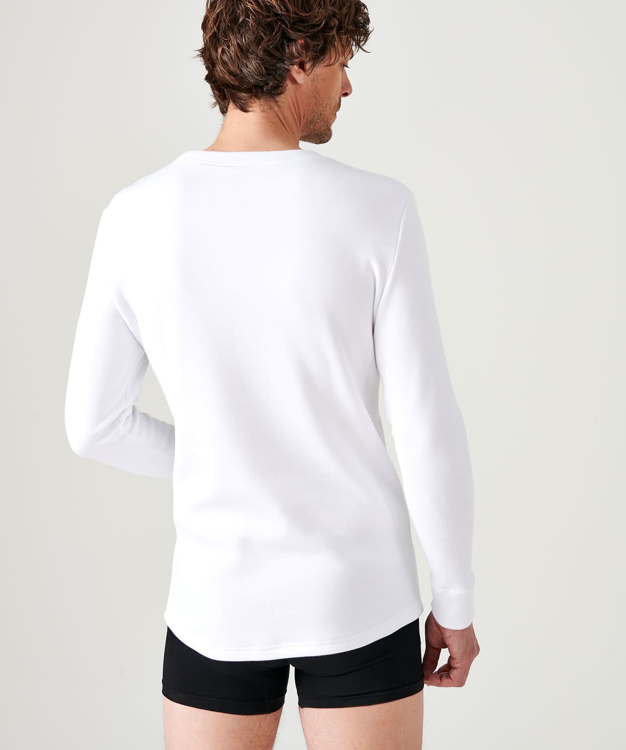Thermolactyl T-shirt met lange mouwen, geborstelde fleece