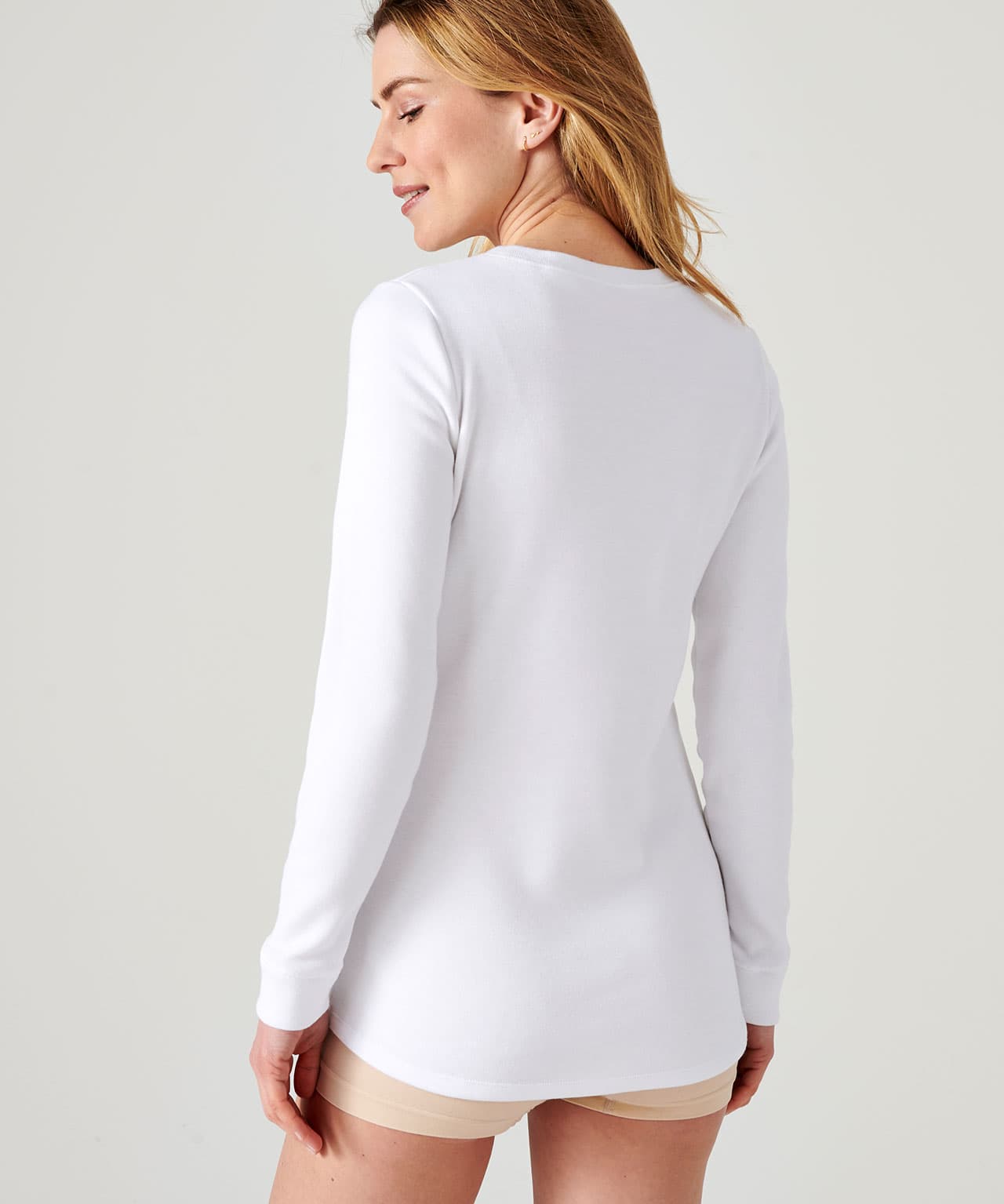 Thermolactyl T-shirt met lange mouwen, geborstelde fleece