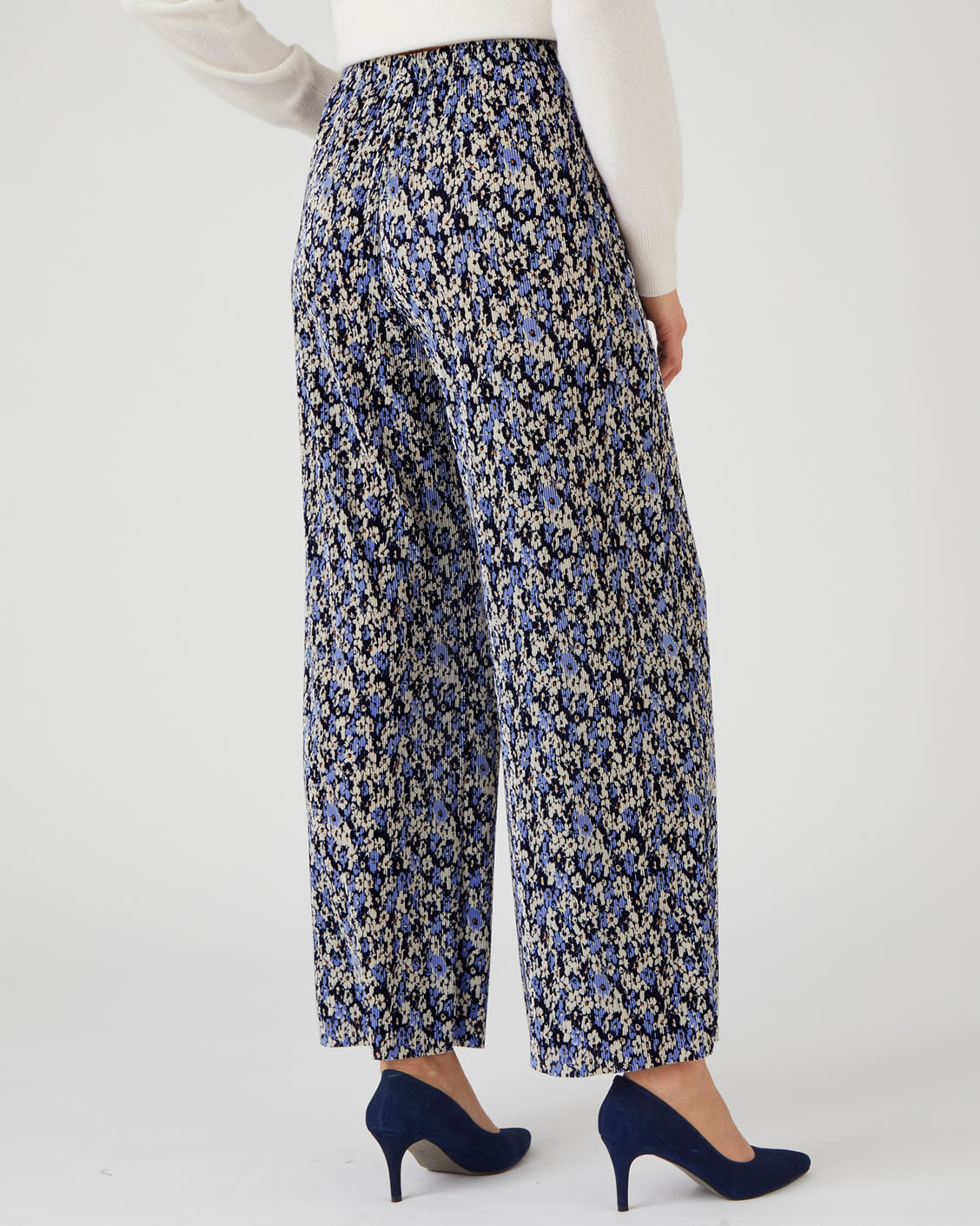 Pantalon 7/8ème maille plissée
