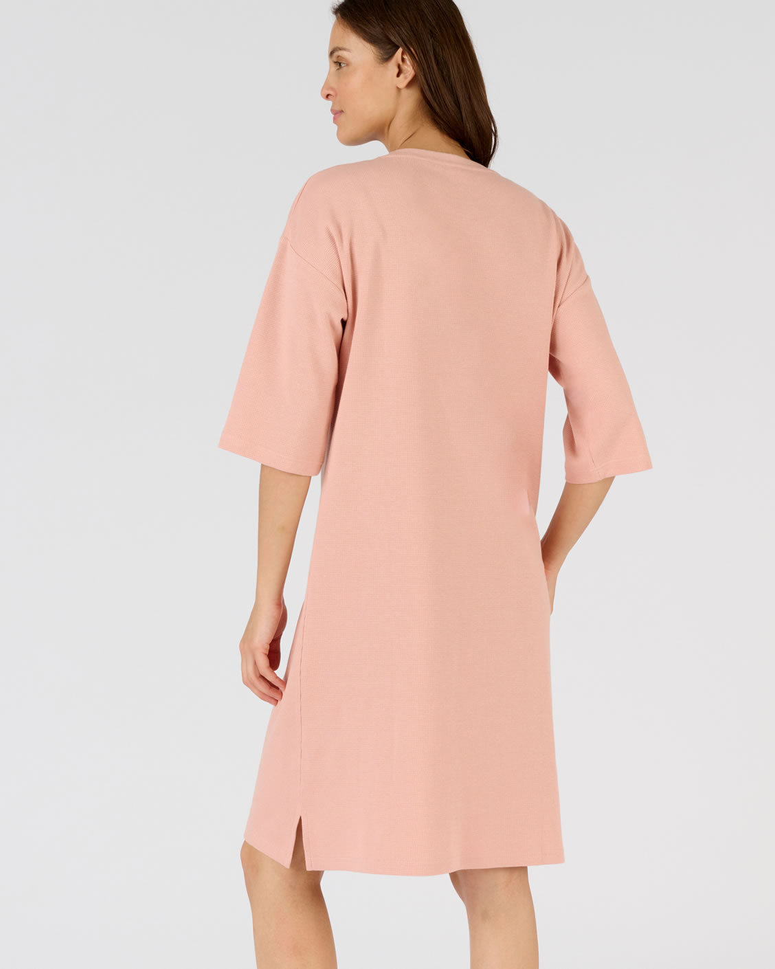 Nachthemd van wafeltricot