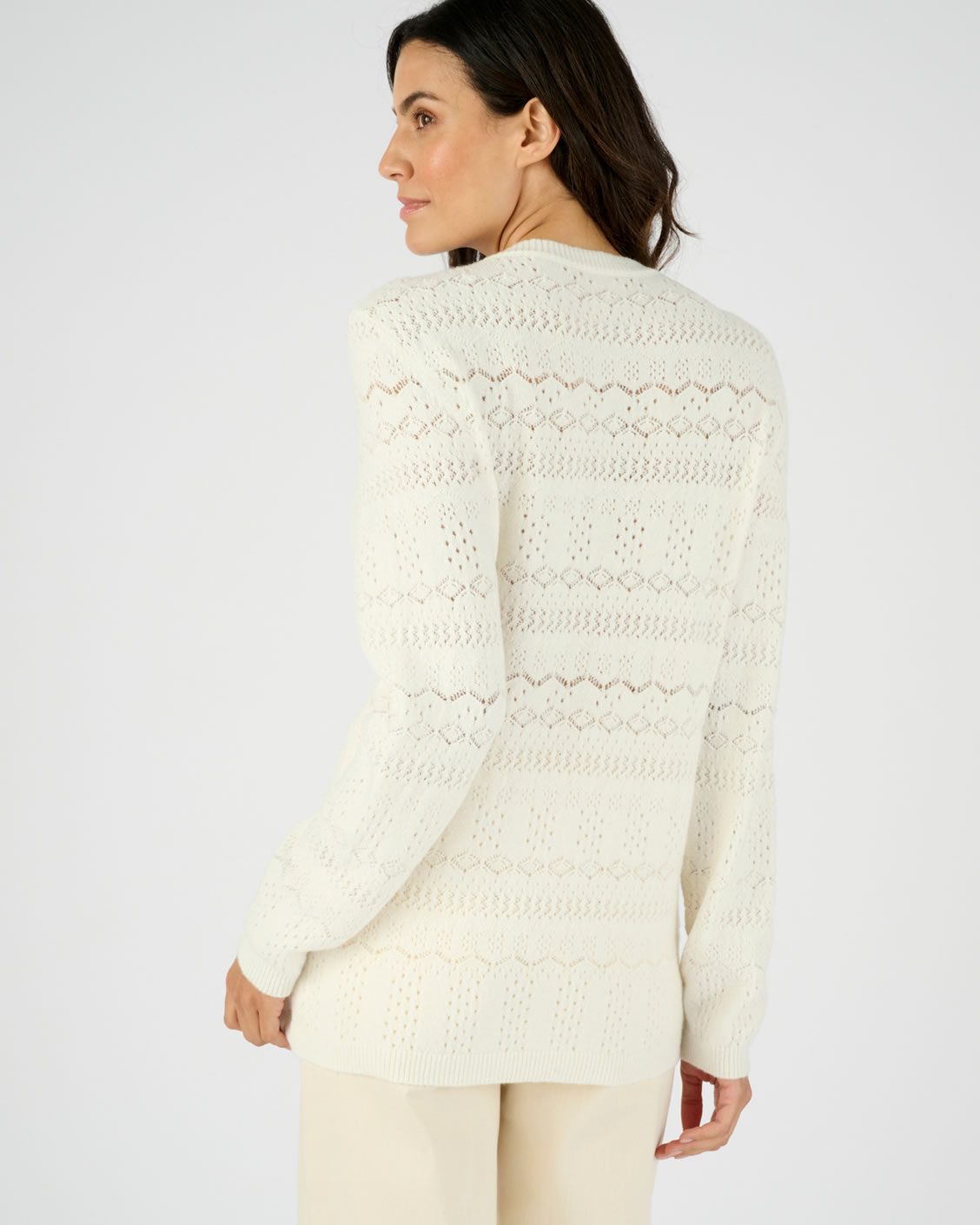 Trui van opengewerkt tricot Thermolactyl