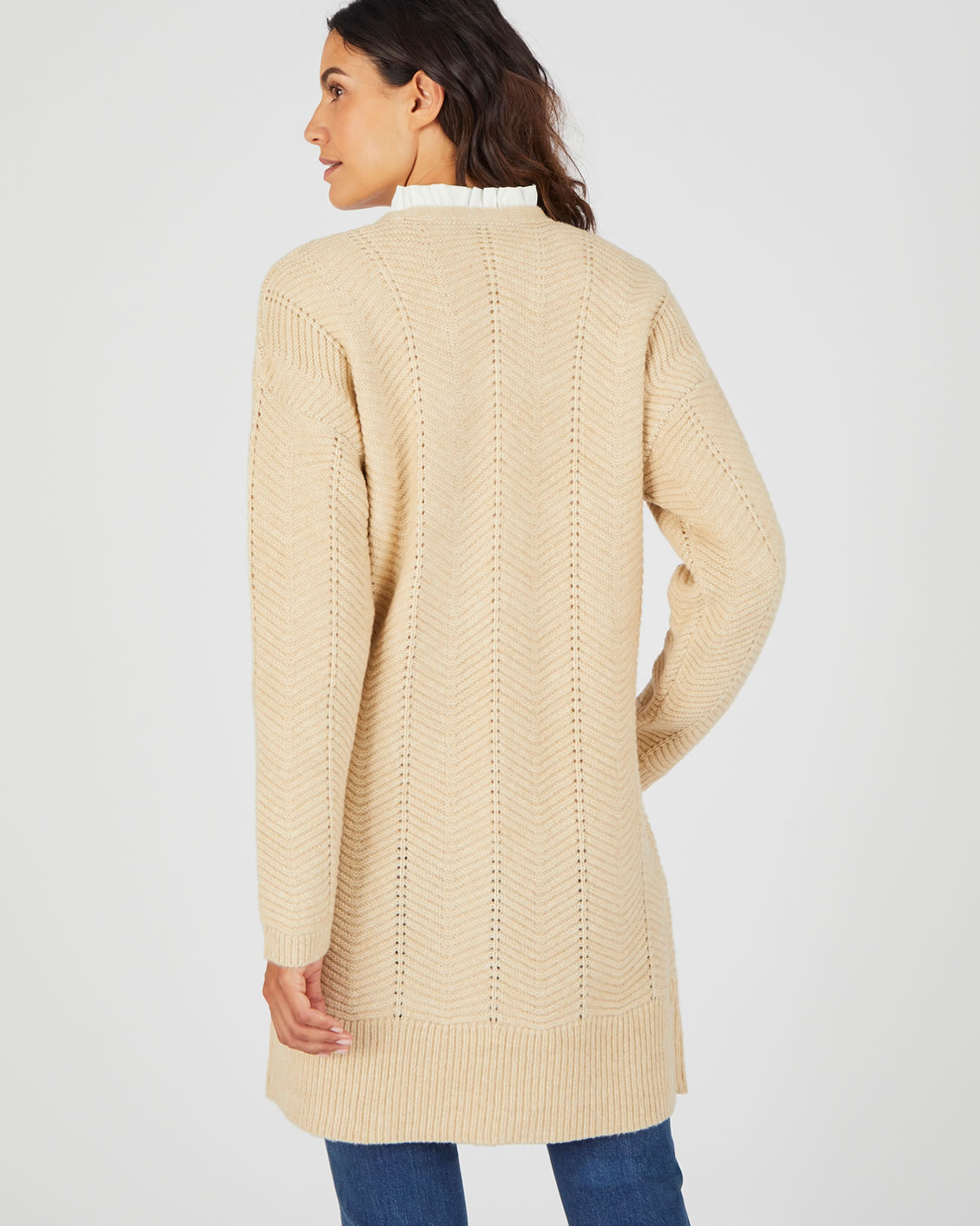 Lang vest van siertricot