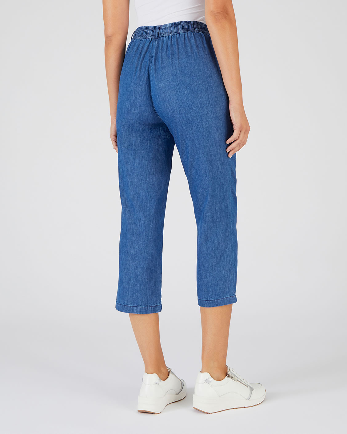 Pantacourt tissu chambray