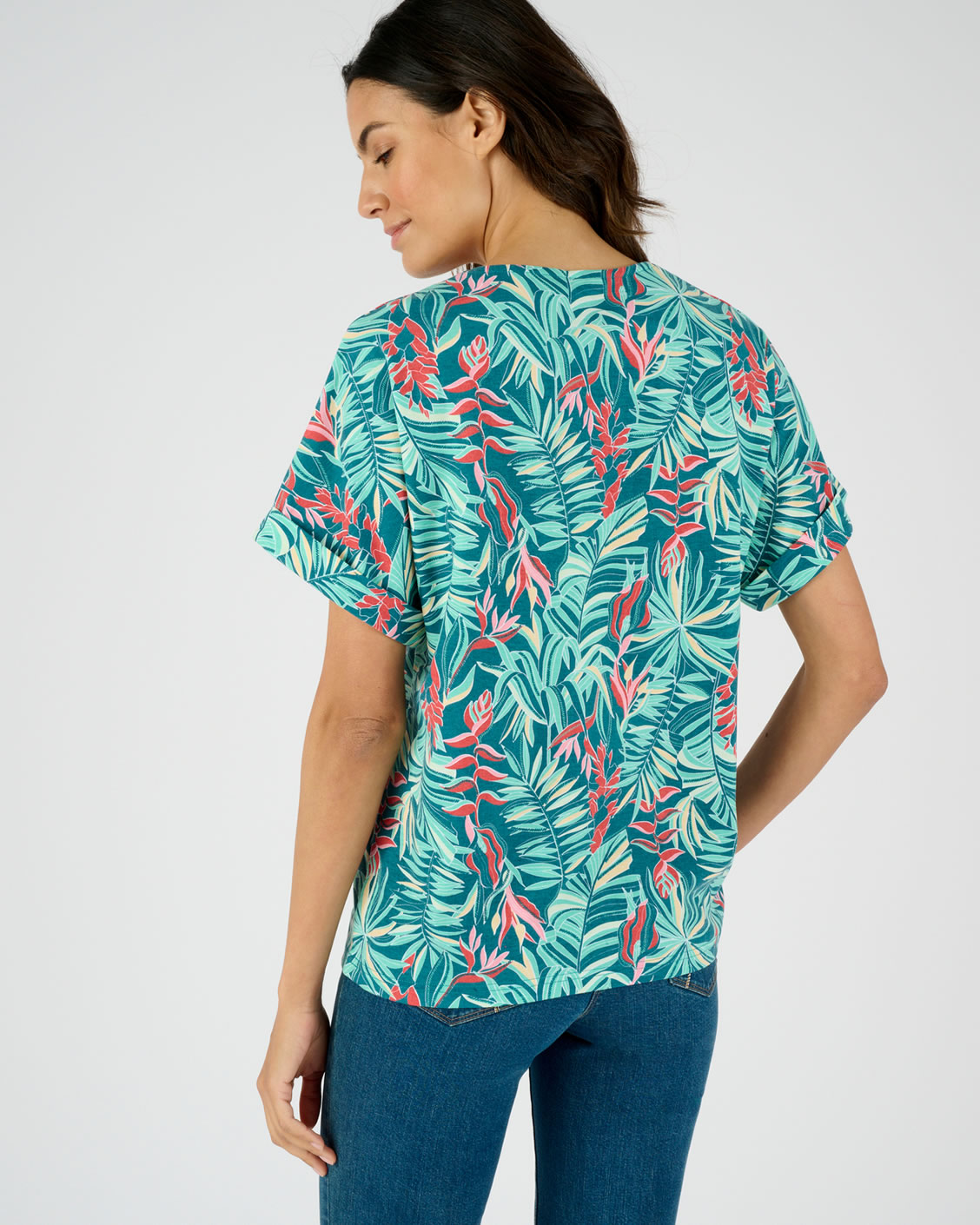 Climatyl vloeiende top, effen of tropische stijl