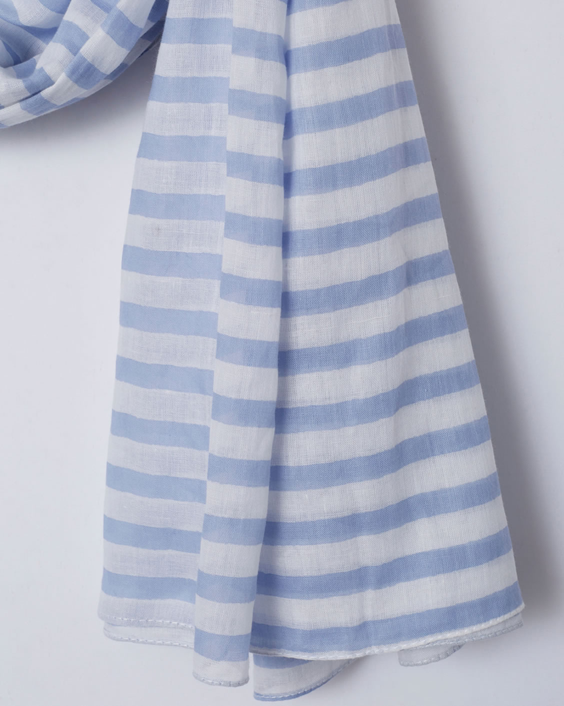 Foulard pur coton rayé