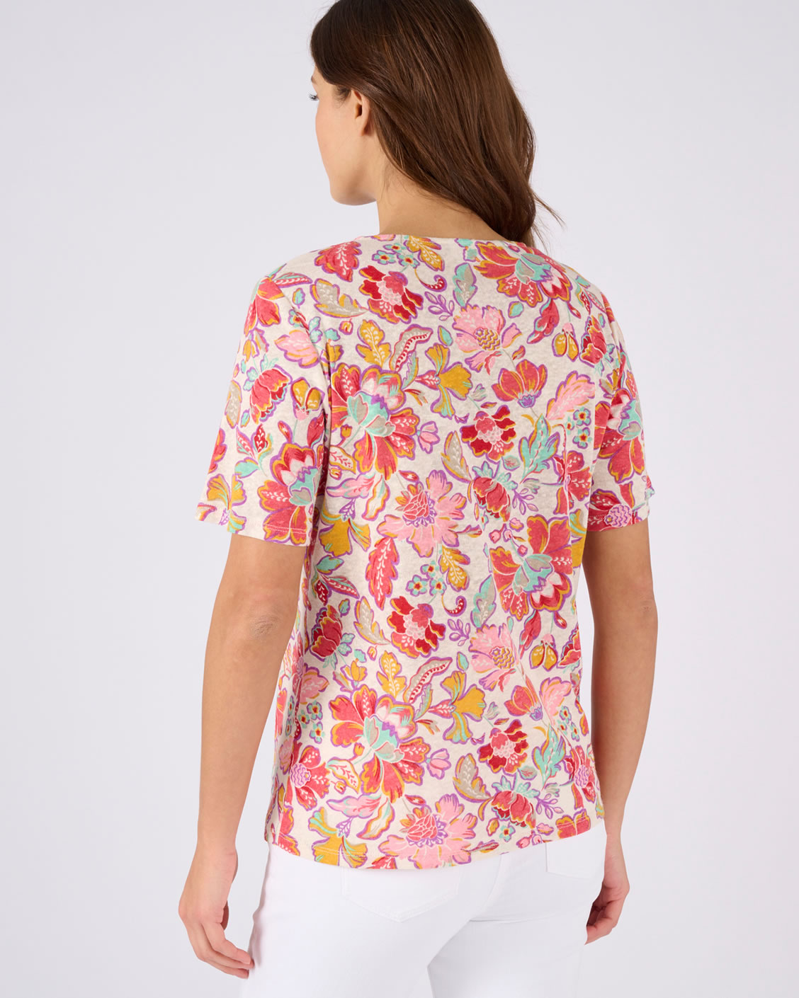 T-shirt en lin mélangé