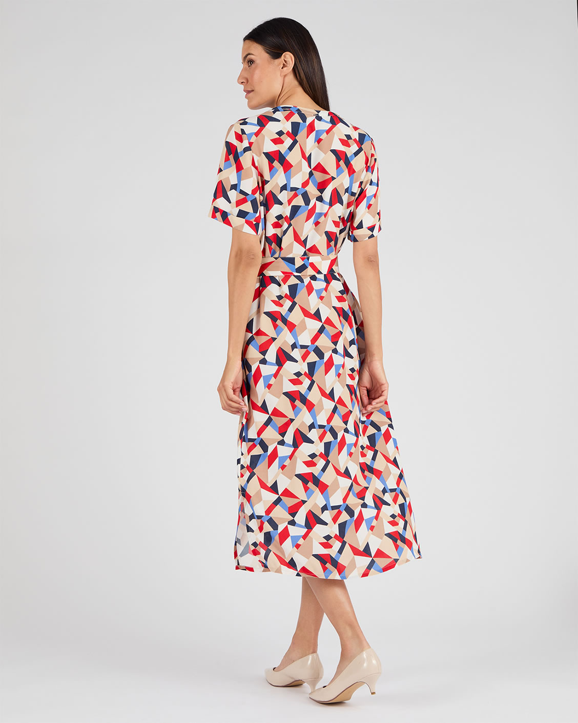 Robe imprimé graphique pure viscose
