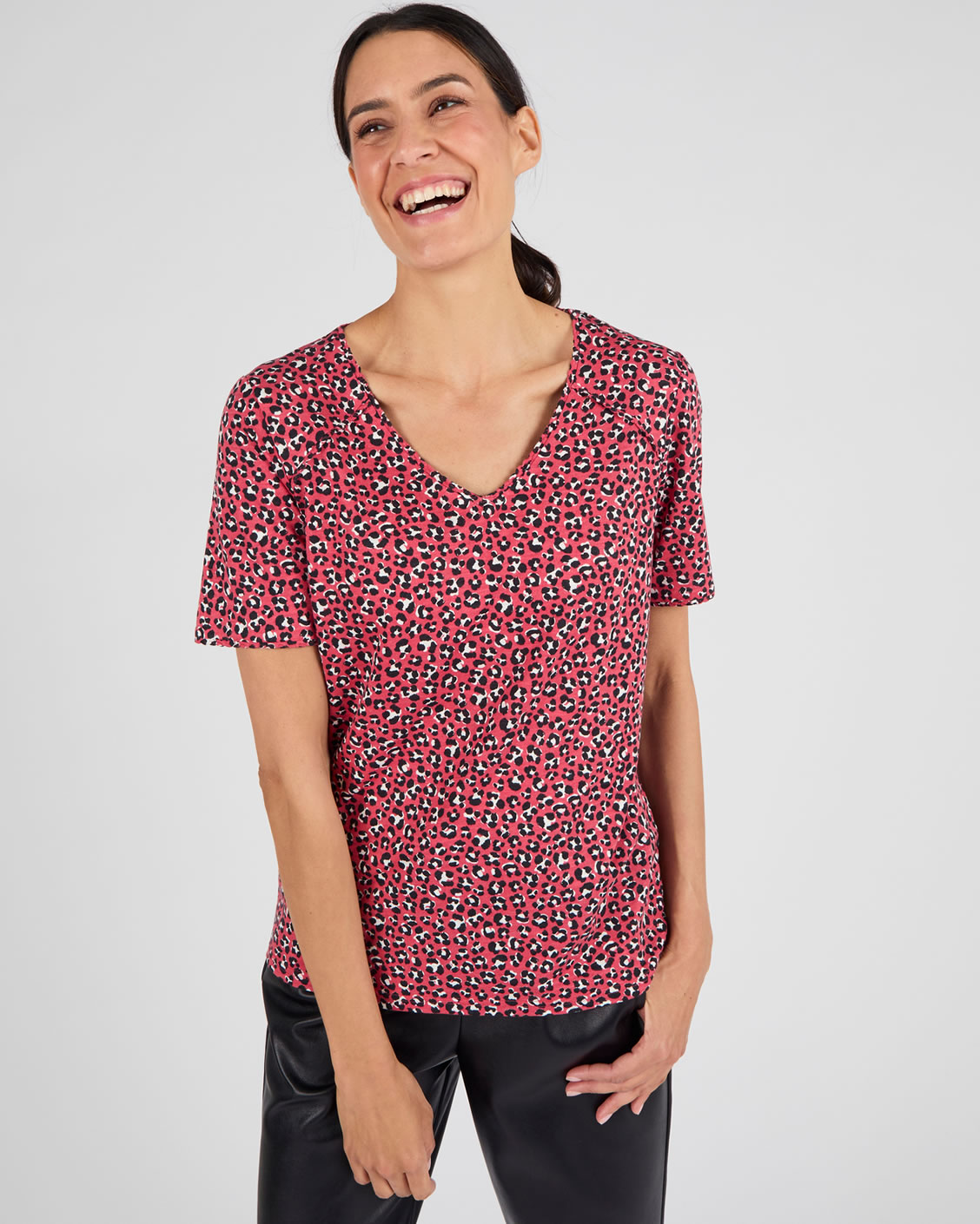 T-shirt maille jersey flammée
