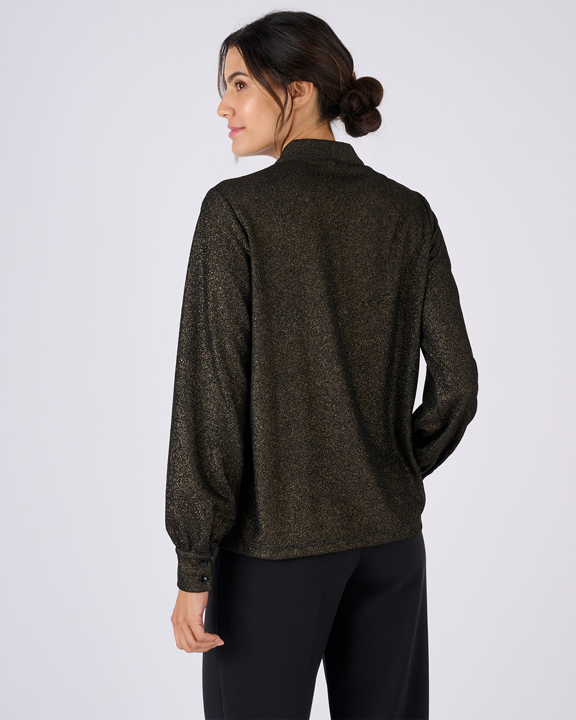 Lamé T-shirt in goud
